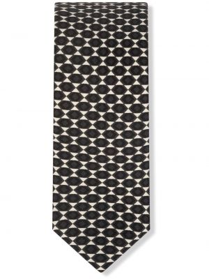 Cravată cu broderie de mătase cu imprimeu geometric Dolce & Gabbana