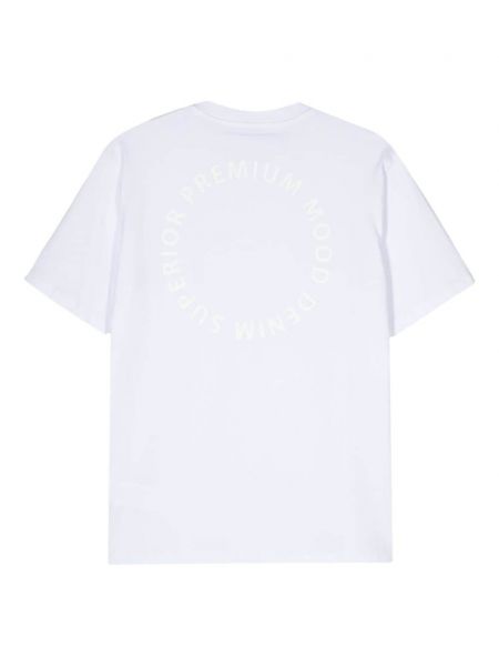 Bavlněné tričko s potiskem Pmd bílé
