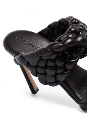 Dabīgās ādas sandales Bottega Veneta melns