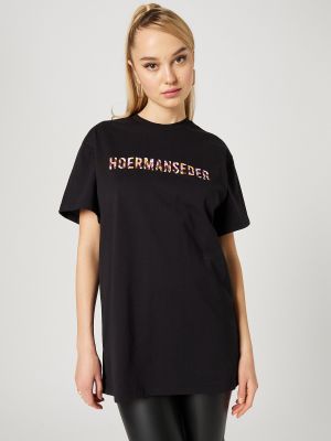 Marškinėliai Hoermanseder X About You juoda