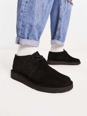 Черные замшевые трекинговые туфли для пустыни Clarks Originals