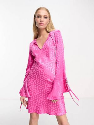 Розовое платье мини с сердечками Never Fully Dressed