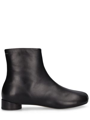 Kožené kotníkové boty Mm6 Maison Margiela černé