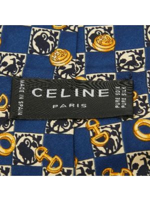 Top de seda Celine Vintage azul
