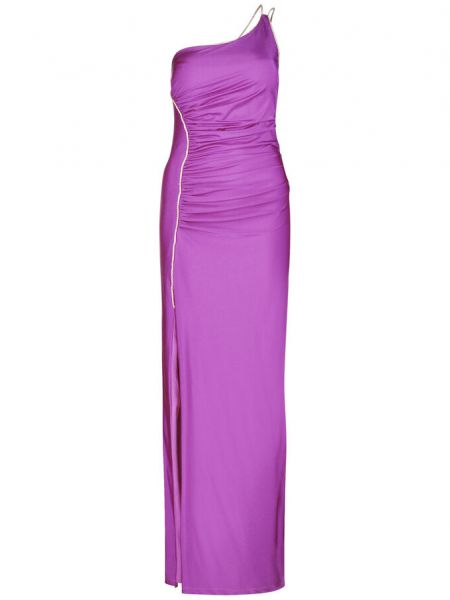 Вечернее платье со стразами Vera Mont фиолетовое