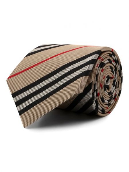 Шелковый галстук Burberry бежевый