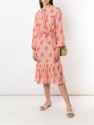 Sukienka z nadrukiem z wzorem paisley Clube Bossa różowa