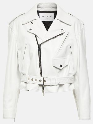 Kožna jakna Alaã¯a bijela