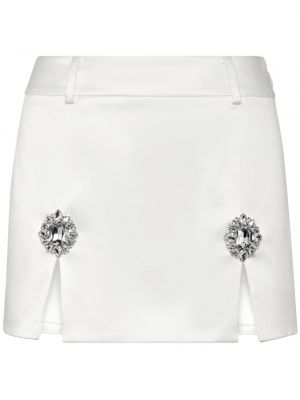 Satynowa mini spódniczka Philipp Plein biała
