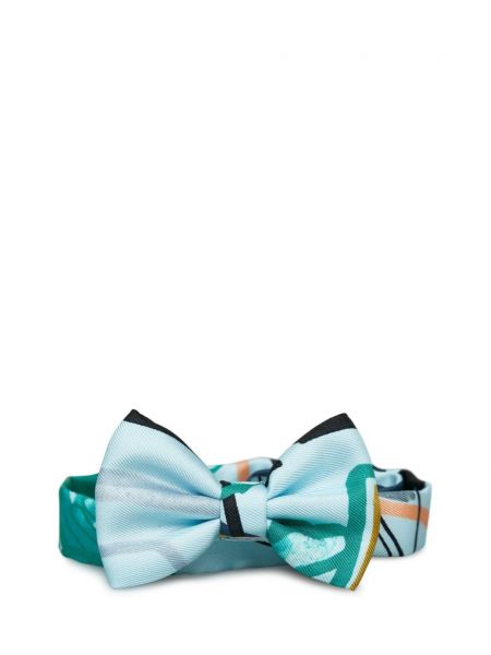 Šilkinis kaklaraištis su lankeliu Hermès Pre-owned mėlyna