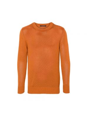 Sweter bawełniany Tagliatore pomarańczowy