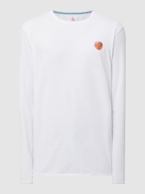 Koszulka z nadrukiem z długim rękawem Colours & Sons biała