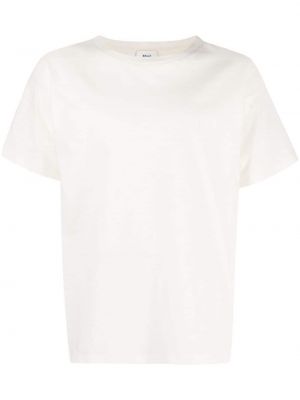 Памучна тениска бродирана Bally бяло