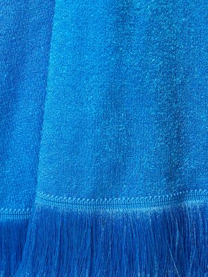 Dlouhé šaty s třásněmi Patbo modré
