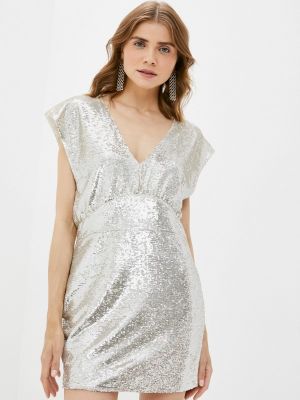 Платье Silvian Heach, серебряное