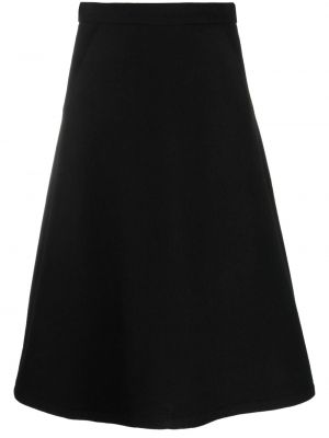 Midi sukně s výšivkou Société Anonyme černé
