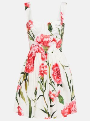 Памучна рокля на цветя Dolce&gabbana