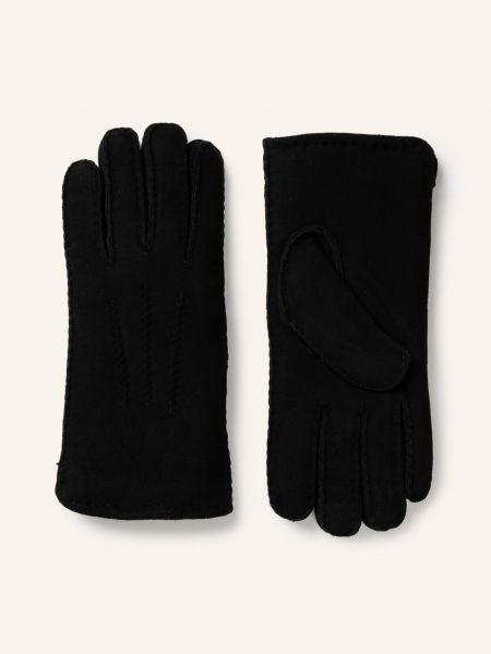 Rękawiczki z futerkiem Strokesman's czarne