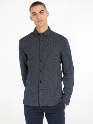 Tommy Hilfiger Рубашка из органического хлопка с принтом в горошек, Карбоновый темно-синий/белый