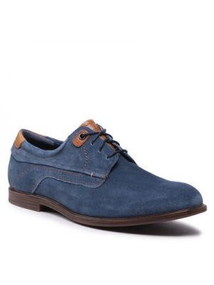 Pantofi din piele Cesare Cave albastru