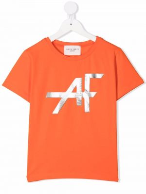 Trykt t-skjorte for jenter Alberta Ferretti Kids oransje