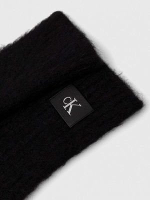 Volnene rokavice Calvin Klein Jeans črna