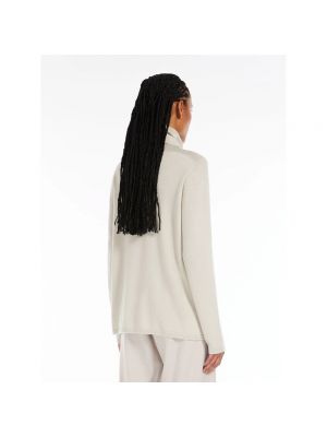 Bufanda de lana con cuello alto de tela jersey Max Mara blanco