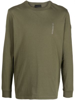 Tricou din bumbac cu imagine Moncler verde
