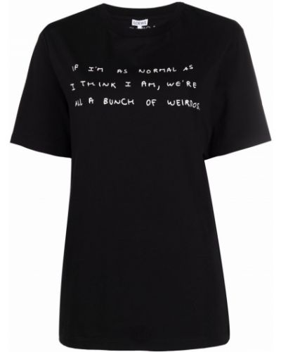 Camiseta con estampado Loewe negro