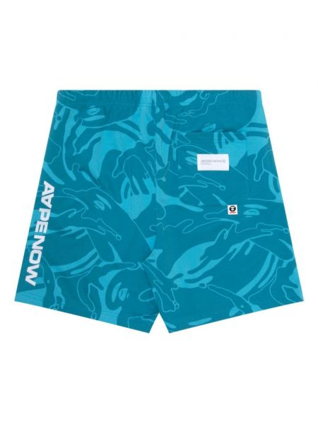 Jacquard shorts mit print Aape By *a Bathing Ape® blau