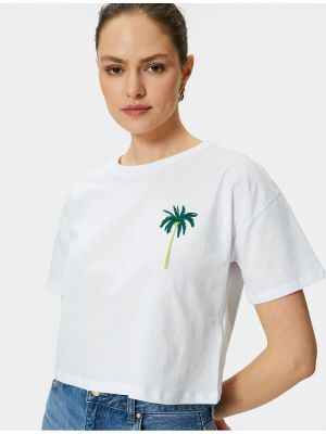 T-krekls ar izšuvumiem ar īsām piedurknēm Koton