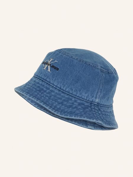 Niebieska czapka bawełniana Calvin Klein Jeans