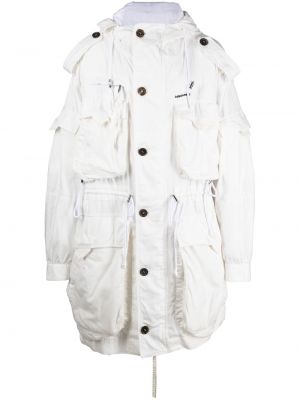 Палто с качулка Dsquared2 бяло