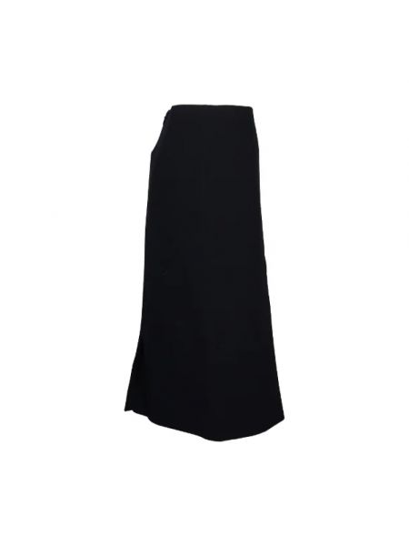 Falda de lana retro Dior Vintage negro