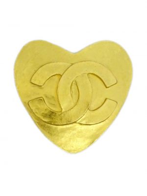 Herzmuster brosche Chanel Pre-owned gold