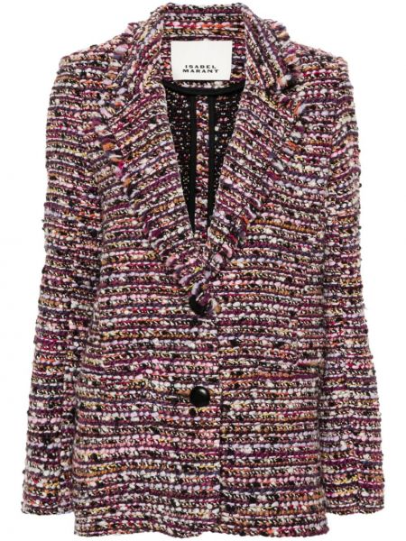 Pletená bunda s knoflíky Isabel Marant růžová