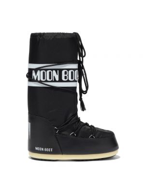 Nylonowe botki zimowe Moon Boot czarne