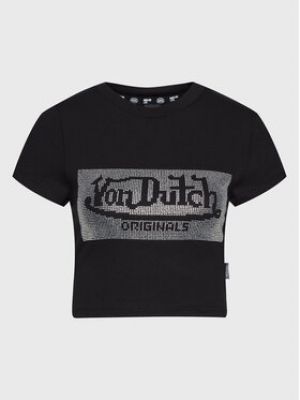 Priliehavé tričko Von Dutch čierna