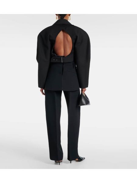 Kalhoty relaxed fit Jacquemus černé