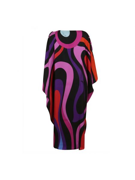 Vestido largo de seda con estampado con estampado abstracto Emilio Pucci