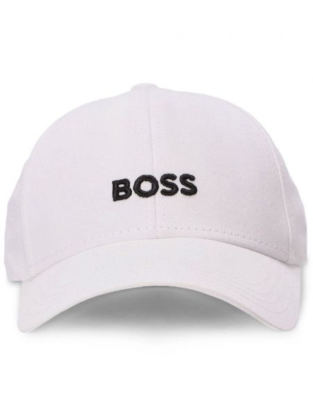 Işlemeli beyzbol şapkası Boss beyaz