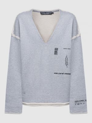 Пуловер с надписями Dolce&gabbana серый