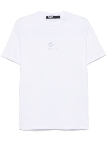 T-shirt med rundhals Karl Lagerfeld hvid