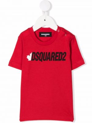 Trykt t-skjorte for jenter Dsquared2 Kids rød