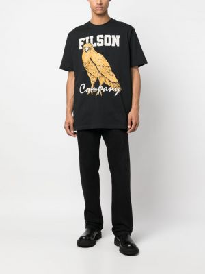 Koszulka bawełniana z nadrukiem Filson czarna