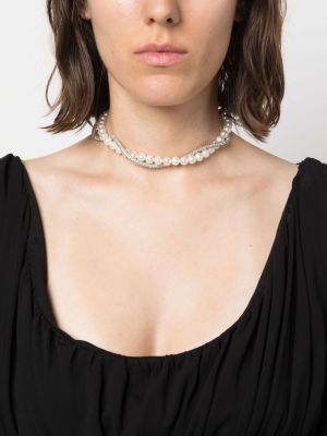 Křišťálový náhrdelník s perlami Atu Body Couture