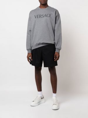 Jersey sweatshirt mit stickerei Versace grau