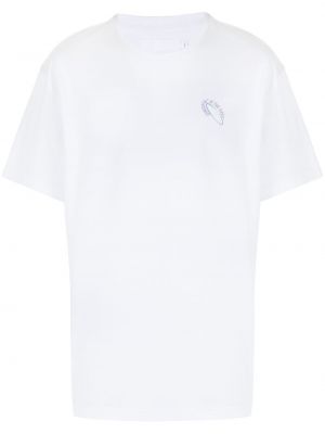 Raštuotas medvilninis marškinėliai Off Duty balta