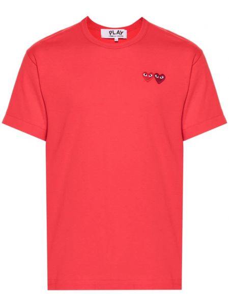 T-shirt en coton Comme Des Garçons Play rouge