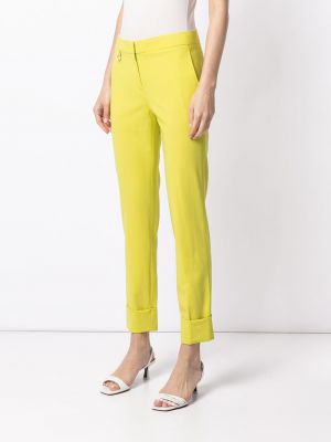 Vlněné rovné kalhoty Lorena Antoniazzi žluté